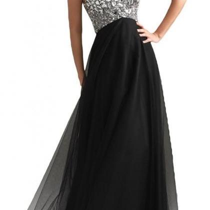 A-line Strapless Sweetheart Floor-length Prom..