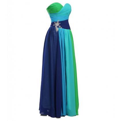 2015 Bridesmaid Dresses Strapless Colorful..