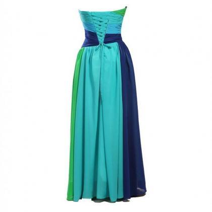 2015 Bridesmaid Dresses Strapless Colorful..