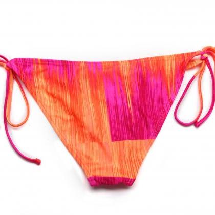 Sexy Strapless Bikini Suit Rose Orange Ombre..